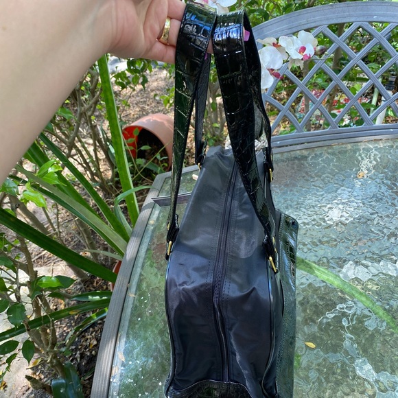 Joy Mangano Clothes It All Black Nylon and Gold Hardware Mini Weekender NWT - Picture 4 of 16